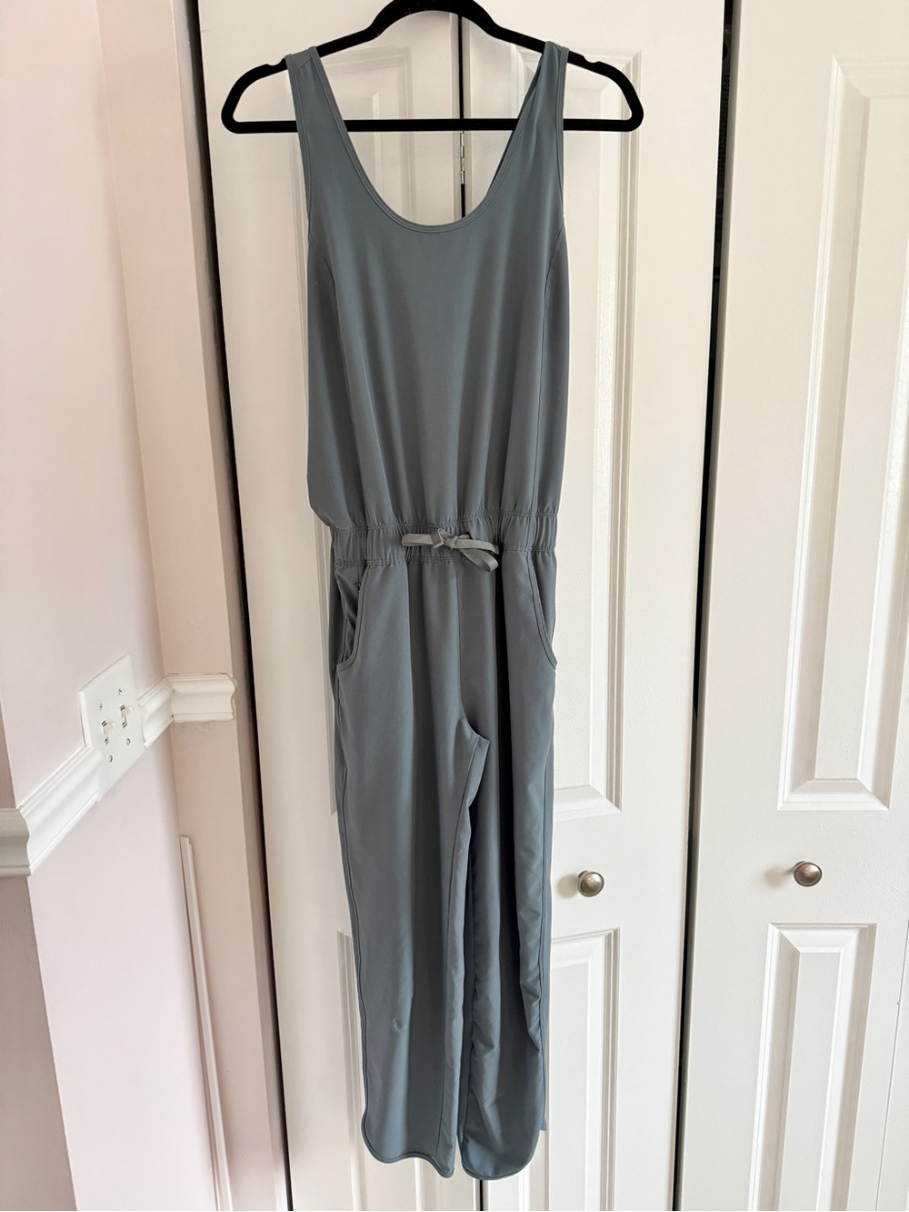 Patagonia Sleeveless Drawstring Jumpsuit in Slate Blue-Gray